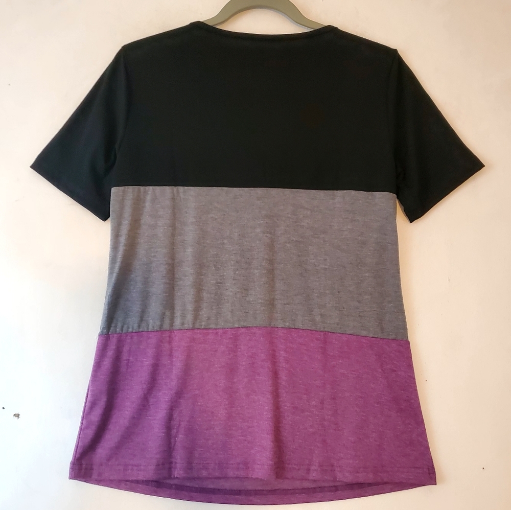 Womens New Colorblock Pullover Top Blouse Size Small NWOT - Picture 2 of 6